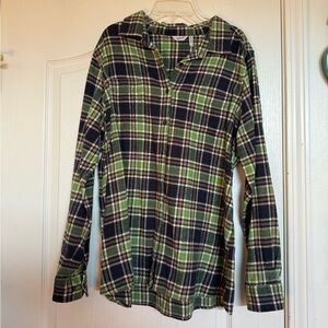 Woolrich green/navy flannel
